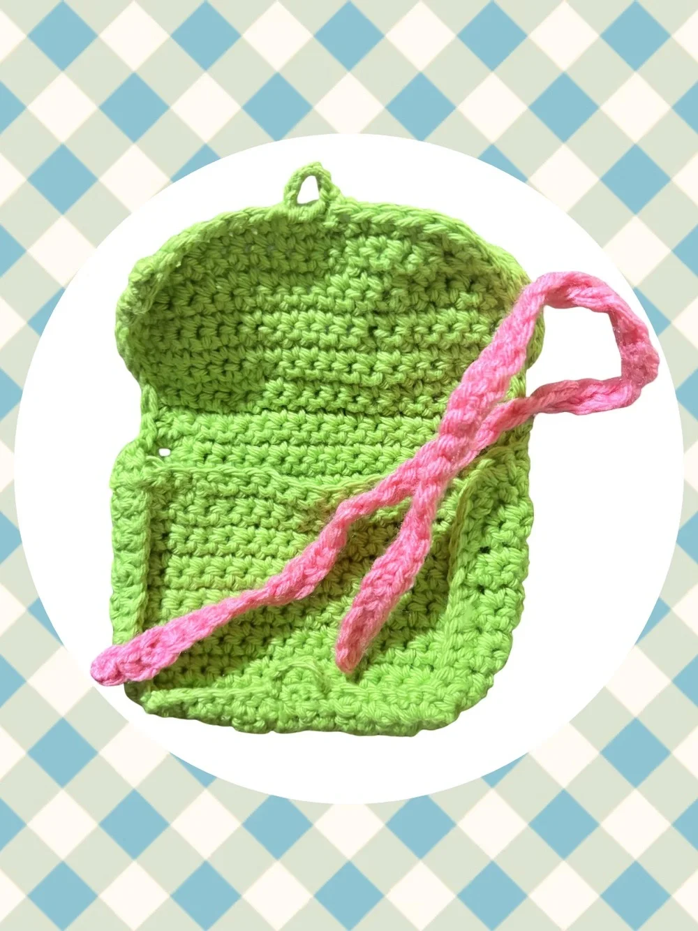 Handmade Crochet Tonguetied Froggy Wallet